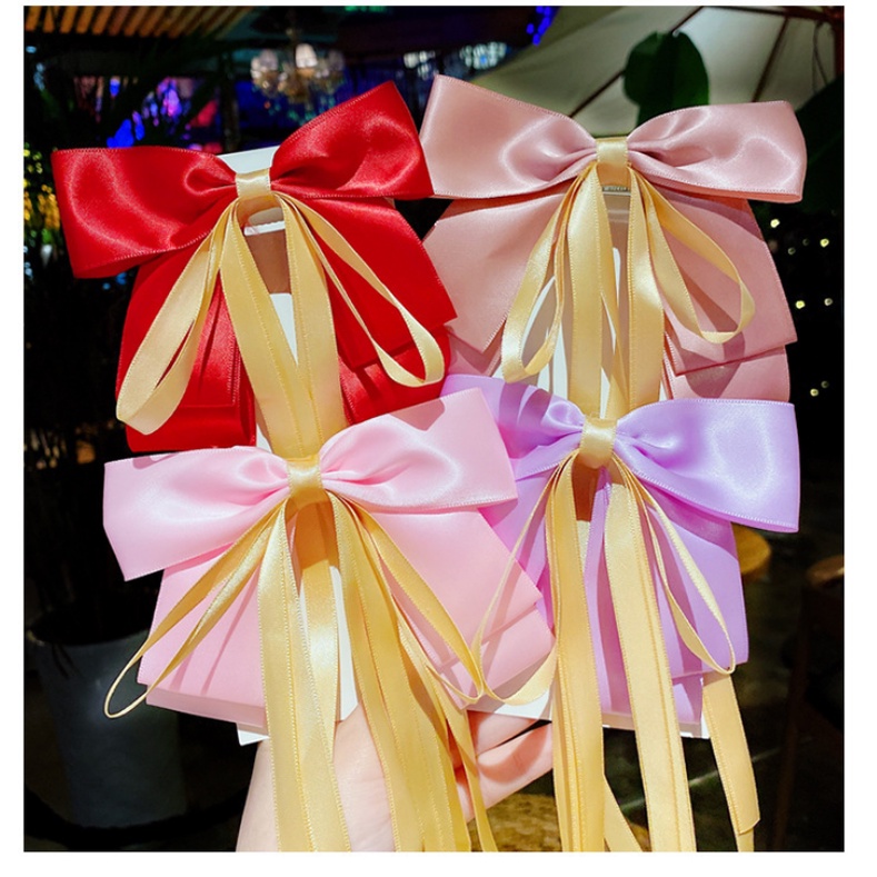 Kẹp Tóc Hình Nơ Ruy Băng Cho Bé Đáng Yêu  Phong Cách Hàn Quốc Vải Mềm Mại Nhiều Màu