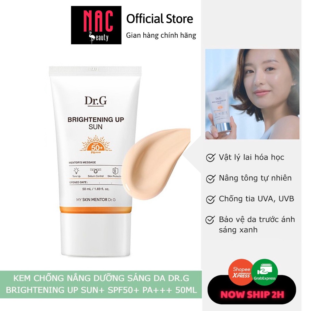 Kem chống nắng dưỡng sáng da Dr.G Brightening Up Sun+ SPF50+ PA+++ 50ml - NAC BEAUTY