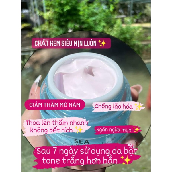 Kem Face Sea Trắng Da tặng kèm 30ml sữa rửa mặt riibe