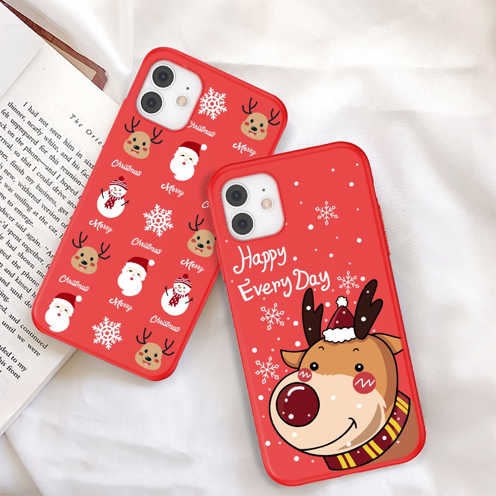 Ốp Điện Thoại TPU Chống Bụi Hình Ông Già Noel Cho iphone 11 Pro Max 12 13 Mini X XR XS Max 7 8 Plus