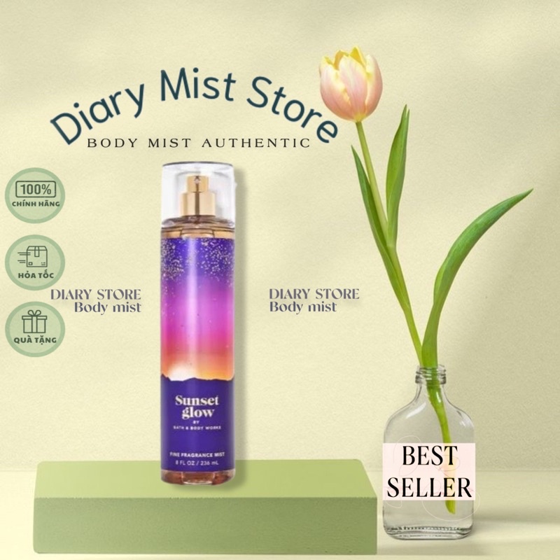 𝐃𝐢𝐚𝐫𝐲𝐦𝐢𝐬𝐭.𝐬𝐭𝐨𝐫𝐞 Xịt toàn thân Body Mist Bath & Body Works - Sunset Glow