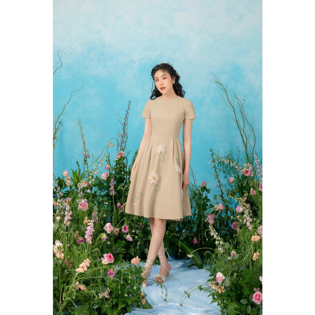 OLV - Đầm Sepia Daisy Embro Dress