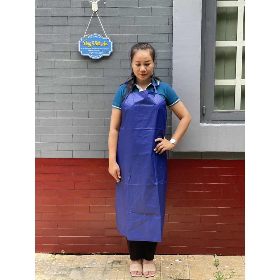 Tạp Dề Thủy Sản Xanh Ngắn Cao Cấp Thủy Sản - Thực Phẩm Chống Thấm Nước, Dầu Hàng Chính Hãng