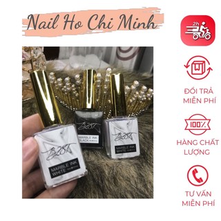 Loang cồn đen, trắng B281 chính hãng - loang cồn trang trí móng tay nghệ thuật 15ml