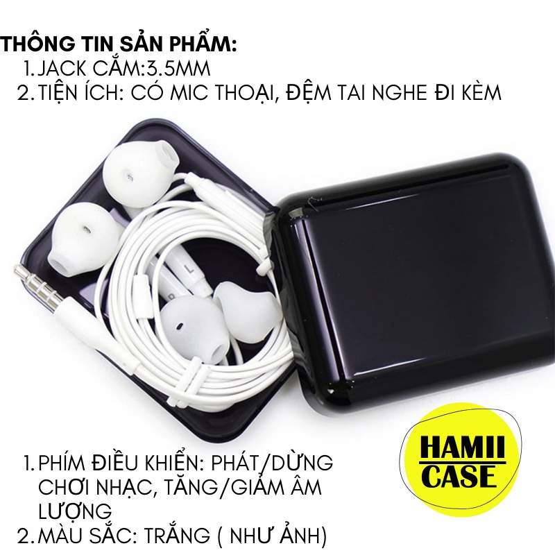 Tai nghe có dây nhét tai jack 3.5mm dùng cho máy tính, laptop, điện thoại, máy nghe nhạc - Bảo hành 1 đổi 1