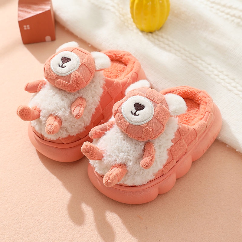 Dép Cotton Chống Trượt Chống Lạnh Siêu Dễ Thương Cho Bé Trai Và Gái