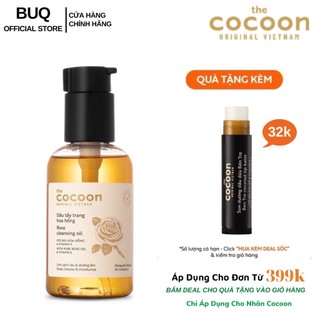 Dầu Tẩy Trang Hoa Hồng Cocoon Tẩy Sạch Makeup Chuyên Nghiệp & Dưỡng Ẩm 140ml
