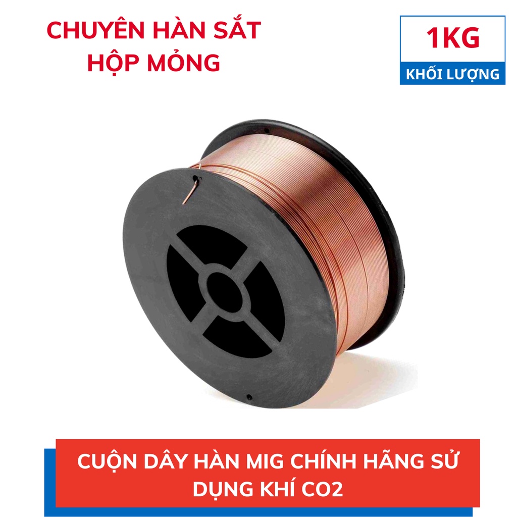 Cuộn dây hàn mig dùng khí CO2 khối lượng 1kg