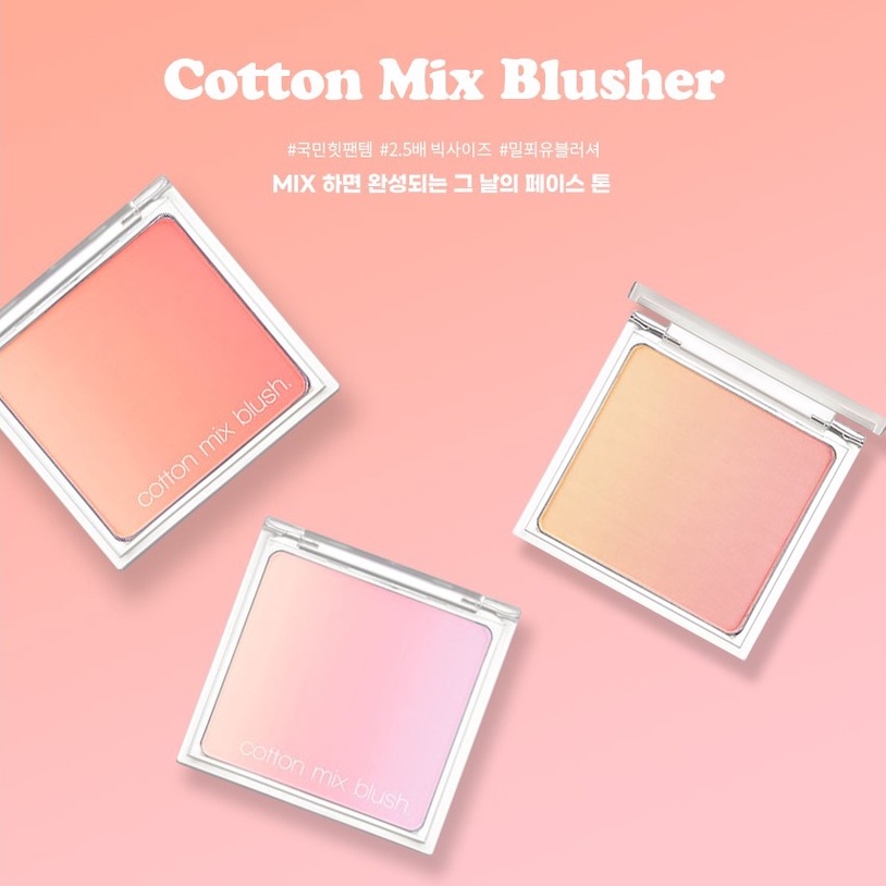 Phấn má hồng mềm mịn Missha Cotton Mix Blusher 11g