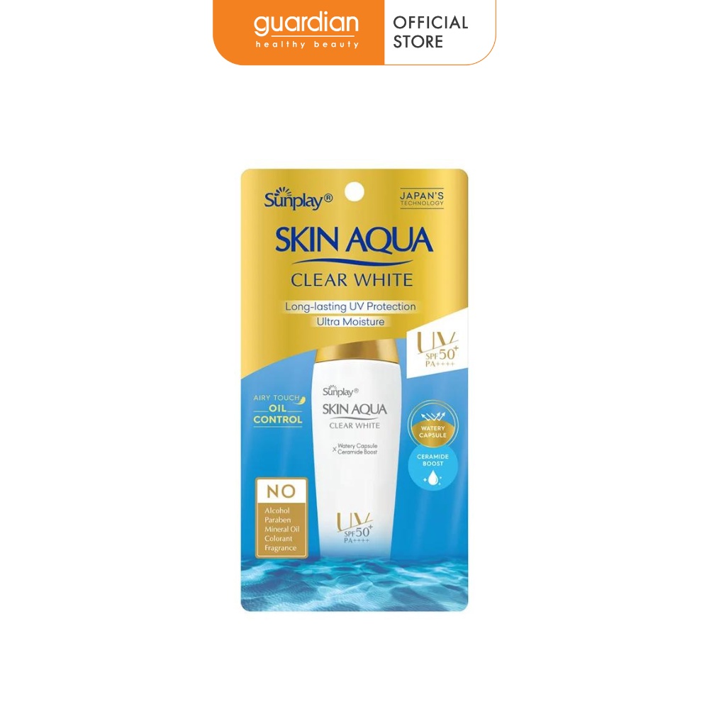 Sữa chống nắng dưỡng da trắng mịn Sunplay Skin Aqua Clear White SPF 50/PA++++ 25g