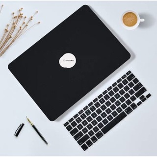 COMBO Case ,Ốp + Phủ Phím Mácbook Đen (Tặng Kèm Nút Chống Bụi + Bộ kẹp chống gãy sạc)