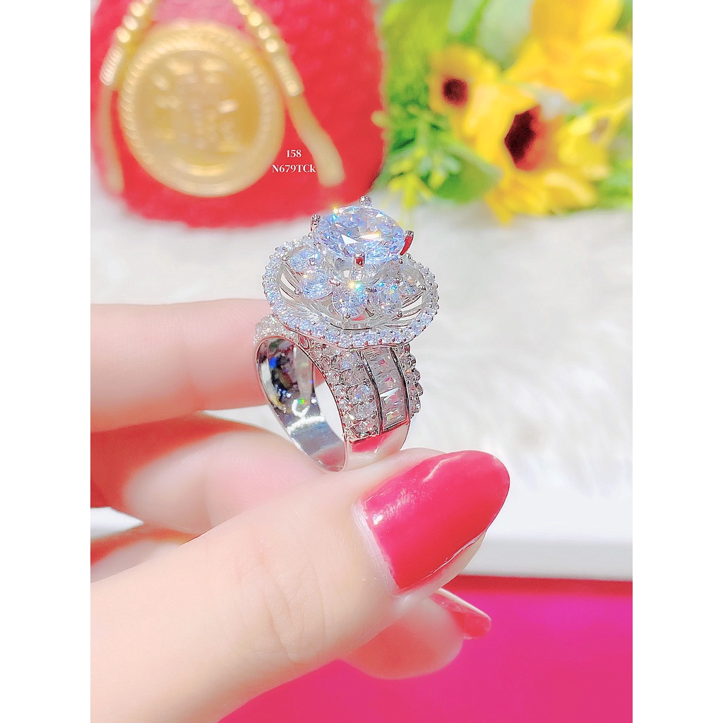Nhẫn nữ UHA mạ vàng 18K đính đá CZ N679