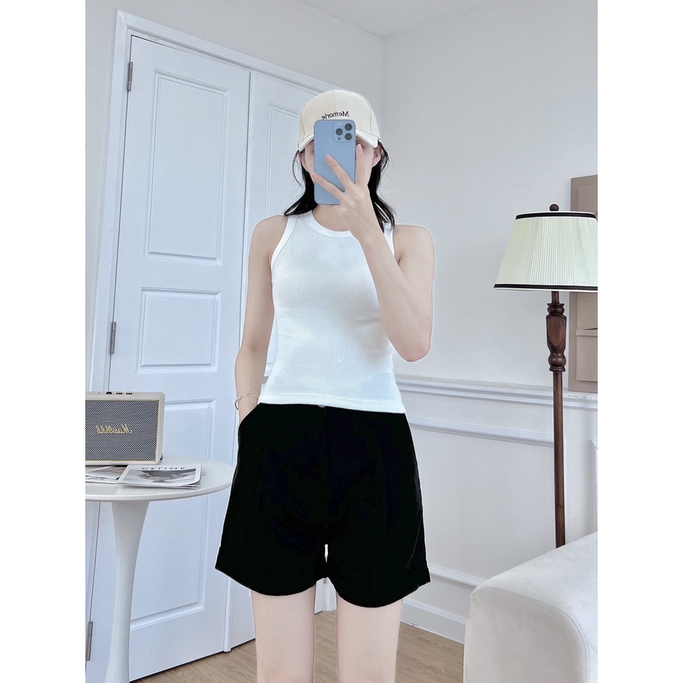 Áo croptop nữ form ba lỗ dáng dài, chất liệu thun Borip siêu đẹp (Mã CR1602)