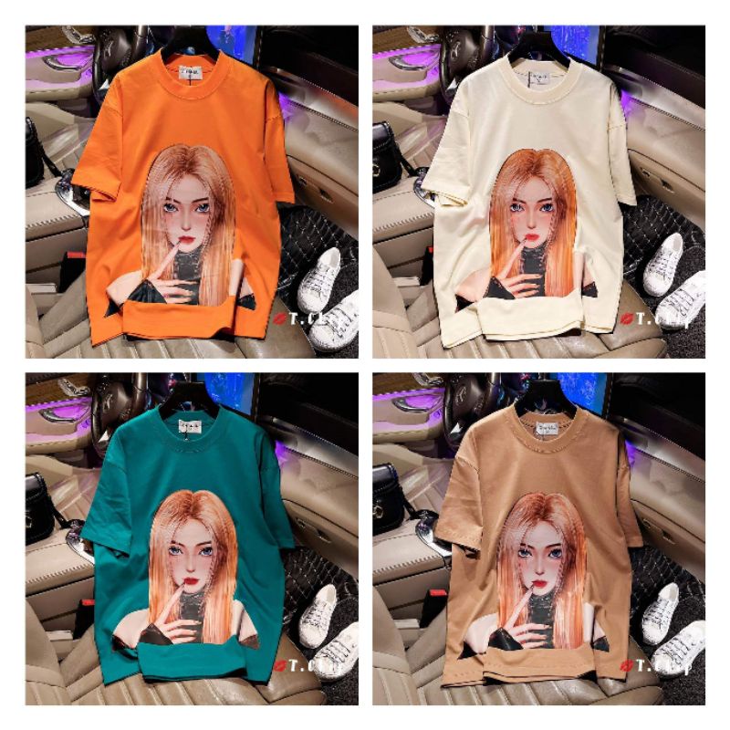 Áo phông cô gái tóc vàng hàng QCL1