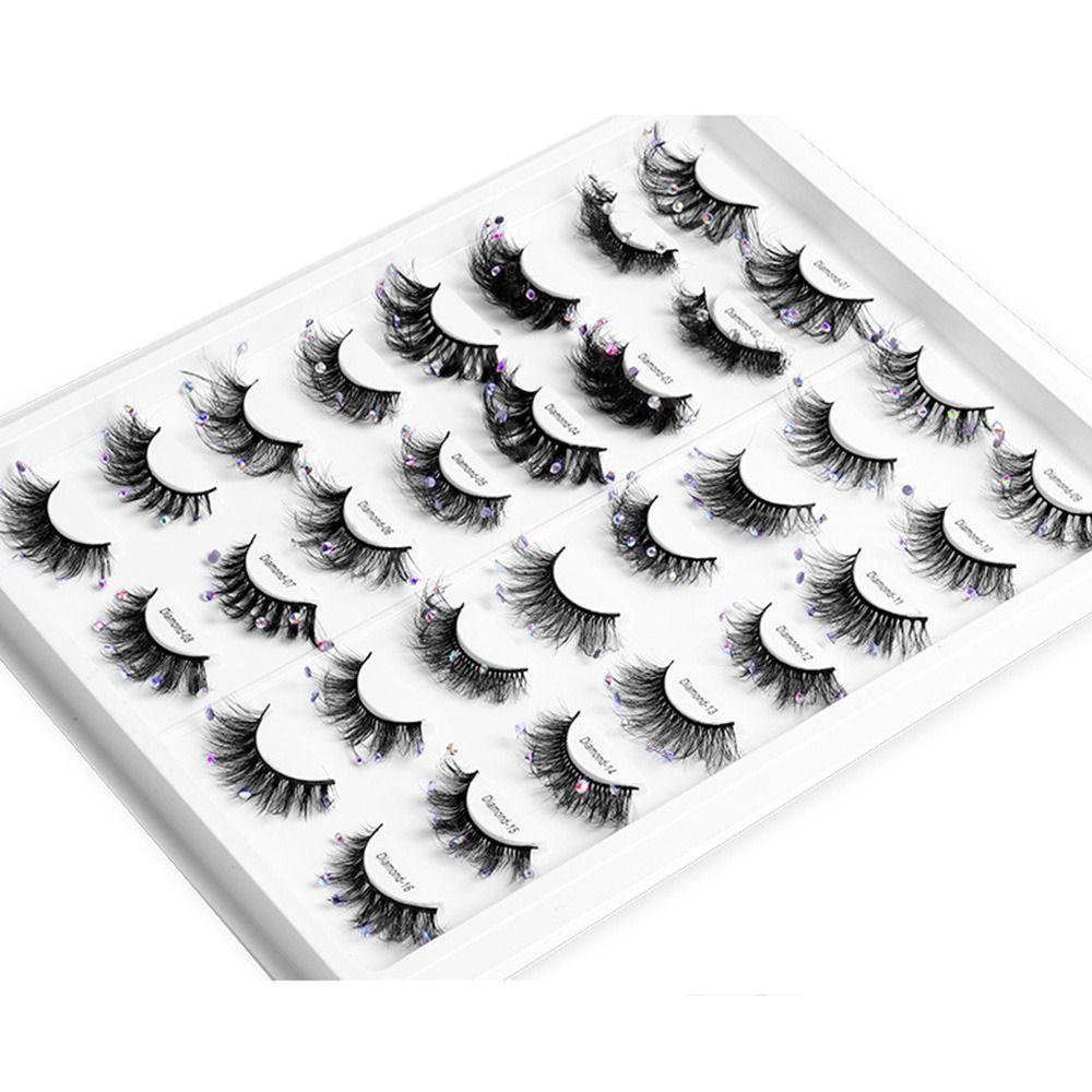 LAY Lông Mi Giả Có Bông Lau Mềm Mại Dùng Hóa Trang