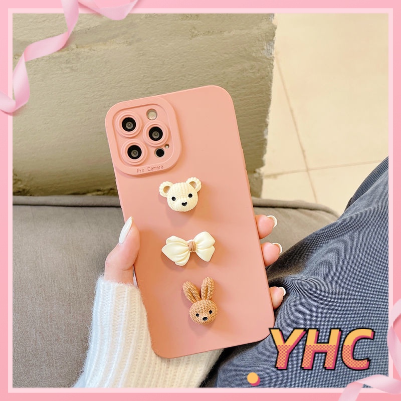 ốp iphone Hình Thỏ 3D Dễ Thương tương thích iPhone 6s 6splus 7 7plus 8 8plus X XS 11 12 Pro Max Plus Promax-035