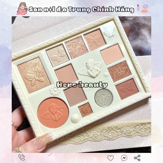 Bảng phấn mắt Mugeleen vỏ ren 12 ô Cao Cấp Chính Hãng