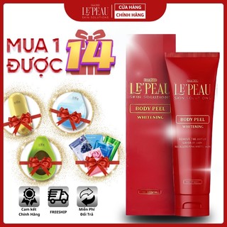 Peel da body LEPEAU toàn thân, peel body retinol vi tảo trắng sáng da mờ thâm sau 7 ngày kem dưỡng ẩm 150ml