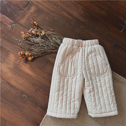 Quần Cotton Màu Sắc Trơn Giữ Ấm Mùa Đông Cho Bé Gái