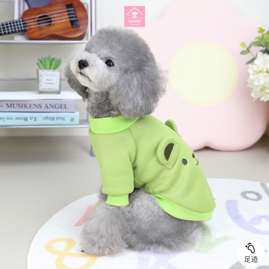 Áo Thun Nỉ Cho Chó Mèo Chất Liệu Co Giãn Thoải Mái, Quần Áo Thú Cưng, Áo Tết Chó Mèo Naksu