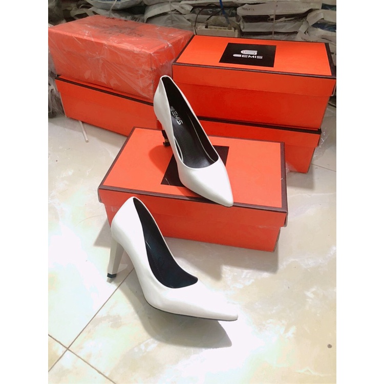 Giày Cao Gót Vuông Mũi Nhọn 8cm - Full Size 35-39
