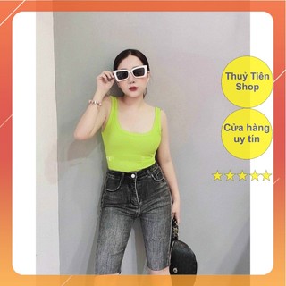 Áo ba lỗ cổ rộng chất thun tăm