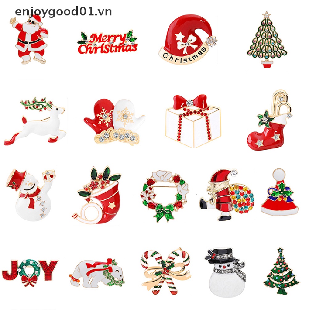 Ghim Cài Áo Hình Nón Ông Già Noel / Người Tuyết / Cây Thông Giáng Sinh Thời Trang Năm Mới 2023 Cho Nữ