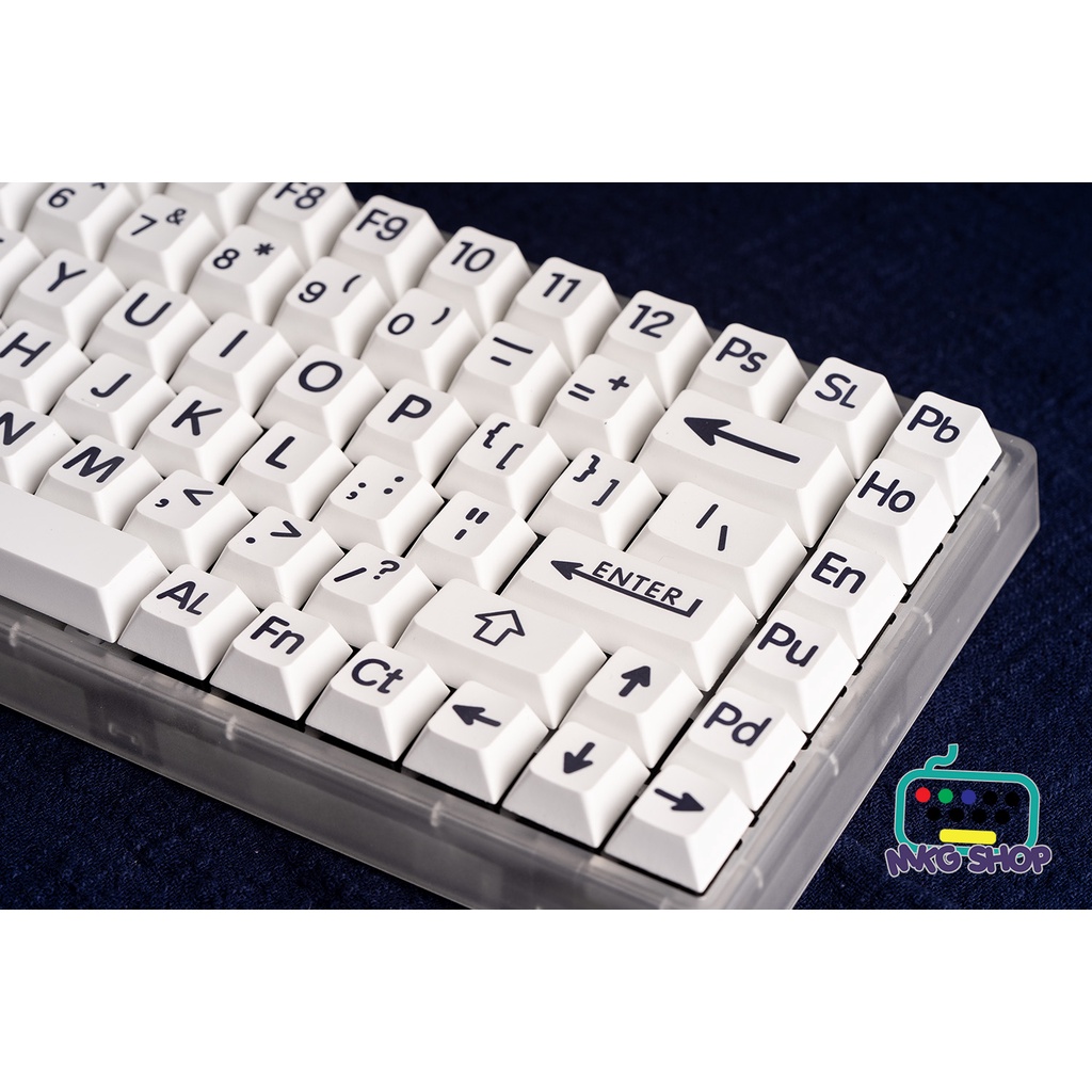BIG FONT, nhựa PBT dyesub, 125 nút bàn phím cơ, cherry profile