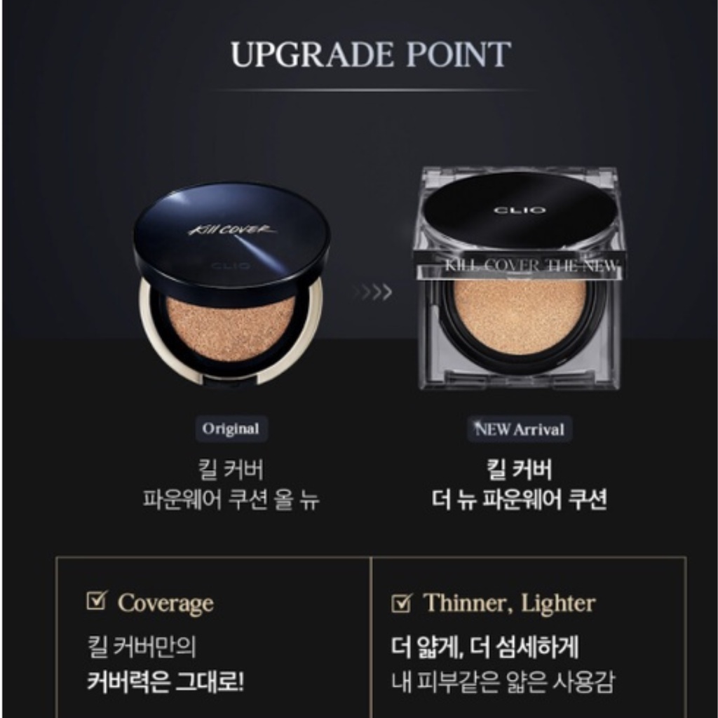 Phấn Nước Clio Kill Cover The New Founwear Cushion 15gx2- kèm lõi refill