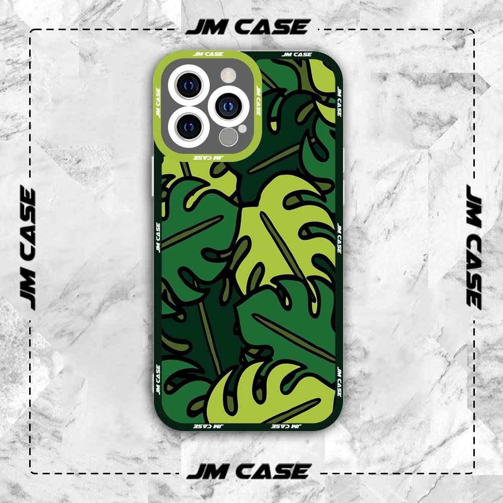 Ốp lưng iphone cạnh vuông JMCase Lá Cây Nhiệt Đới Gió Mùa Tropical Style /8plus/x/xs/11/12/pro/max/plus/promax