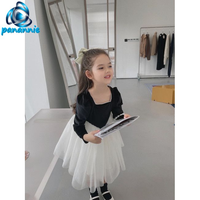 Đầm Công Chúa Dáng Chữ A Tay Dài Phong Cách Hepburn Thời Trang Cao Cấp Cho Bé Gái