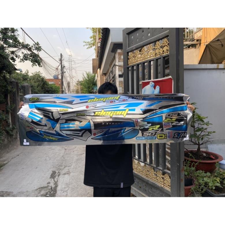 DECAL PVC 5 LỚP CHẤT LƯỢNG CAO Tem rời Elegant 50 2016 chất liệu Crom