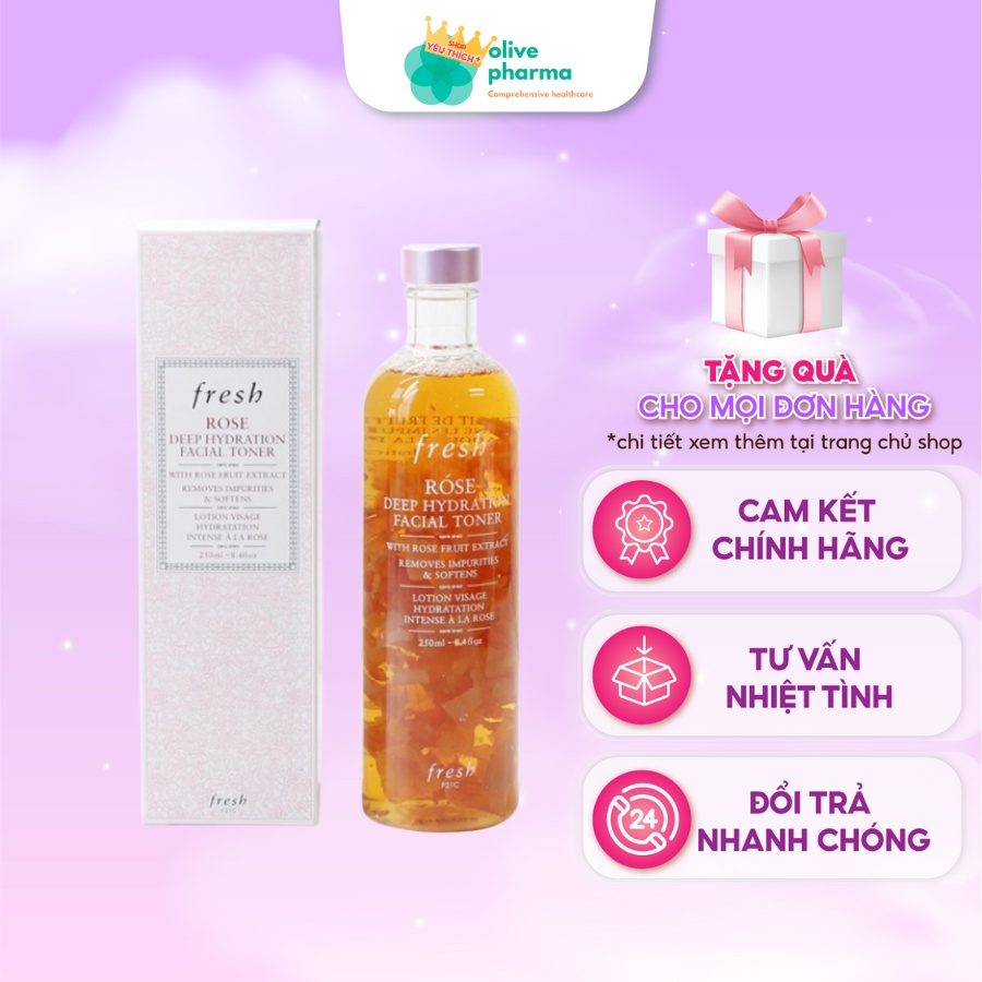 [Chính hãng] TONER FRESH HOA HỒNG 250ml