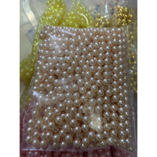 100g hạt giả ngọc màu loại không lỗ sử dụng máy để đóng