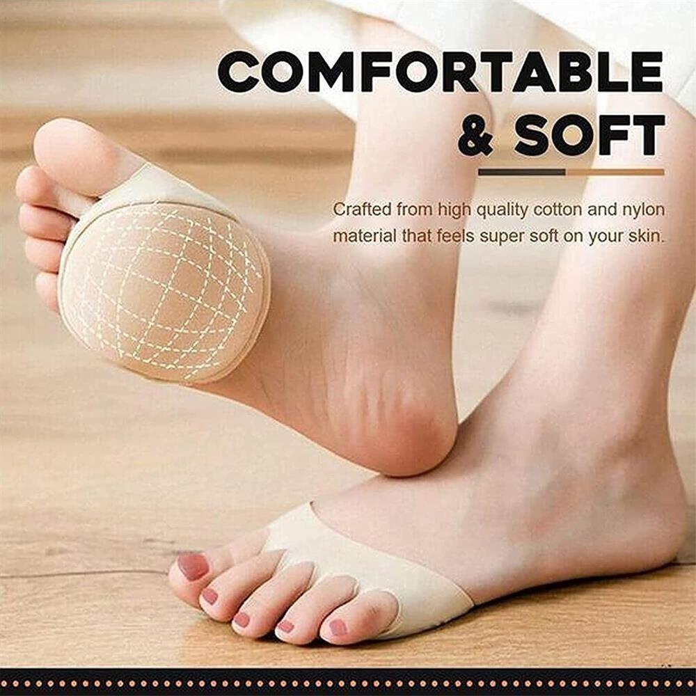 Set 2 Cặp Đệm Lót Giày Cao Gót Bằng Lụa Lạnh Mềm Mại Thoải Mái Màu Be
