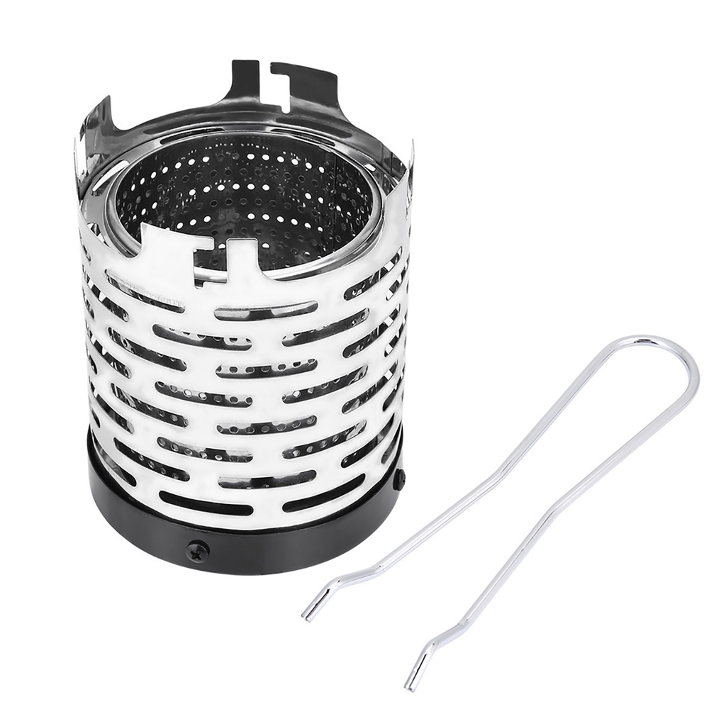 Có thể bán buôn Di động Mini ngoài trời gấp kim loại sưởi ấm bếp gas Nắp cắm trại Phụ kiện đi bộ đường dài Vermont055 Hàng giao ngay