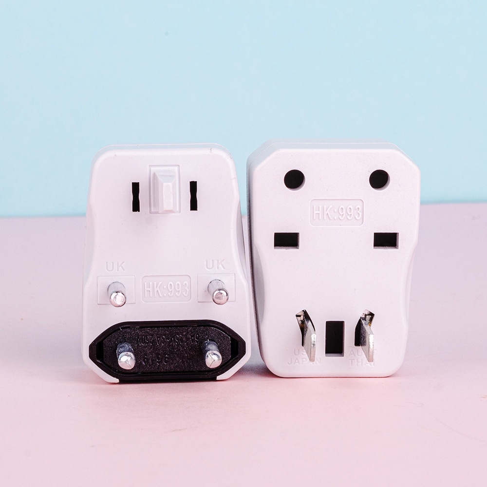 [Hàng Sẵn] Bộ chuyển đổi phích cắm 4 cái US EU AU UK Travel Power Converter Brass Tiếp xúc 100‑250VAC để sạc 【Wisconsin059】