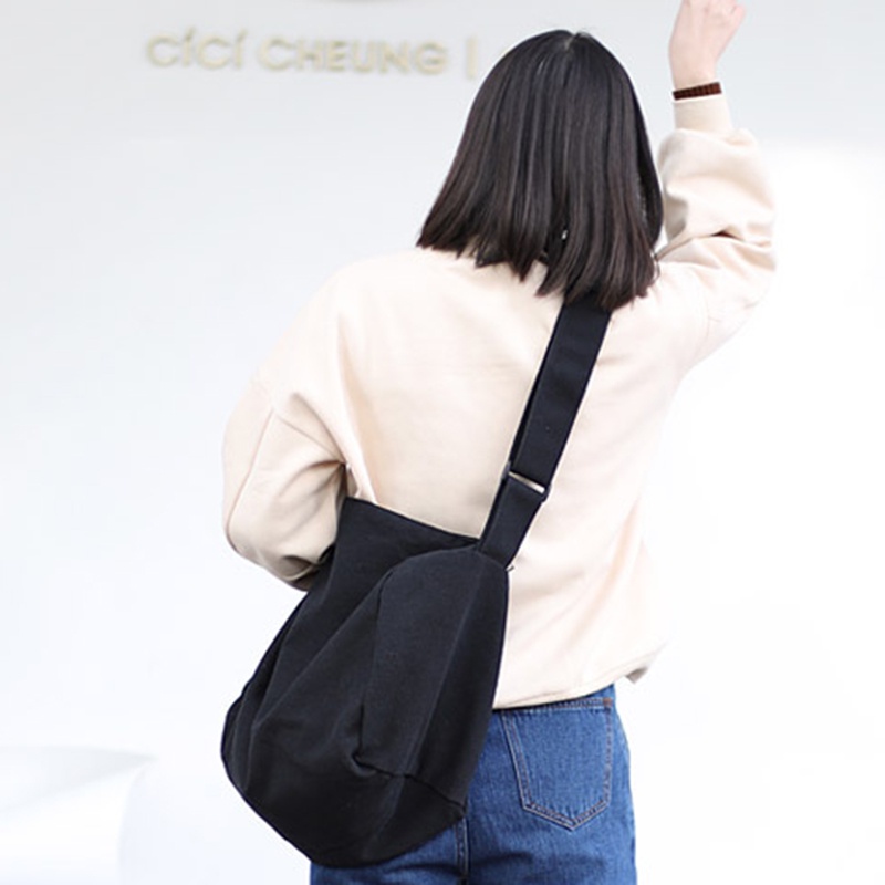 Túi Đeo Vai Bằng Vải canvas Phong Cách Mori Hàn Quốc Đơn Giản Dành Cho Nữ