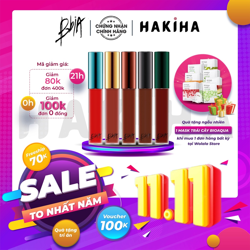 Son Kem Lì Bbia Last Velvet Lip Tint - Màu HOT Nàng Yêu (02, 12, 23, 24, 25) 5g - HAKIHA STORE