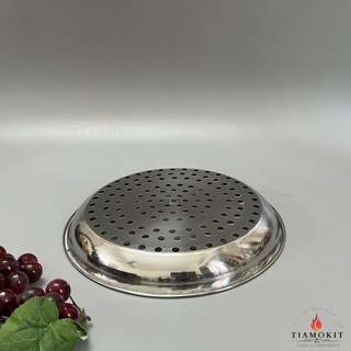 [Có sẵn] [Ảnh thật] Khay tròn inox đục lỗ