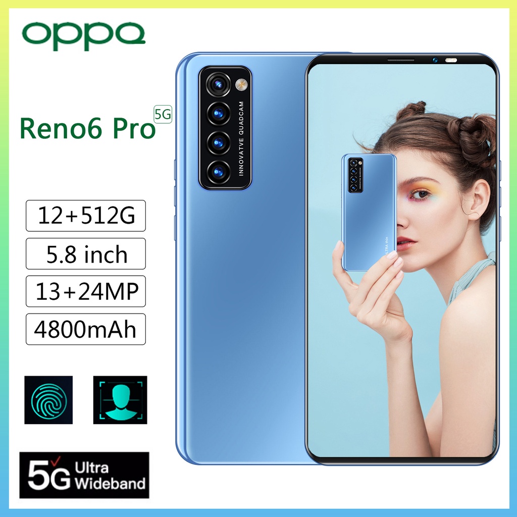 Điện Thoại Rino6 Pro Di động 12GB+512GB Mới Nguyên Bản 5G Bán điệnthoại Chơi Game Thẻ Kép Android