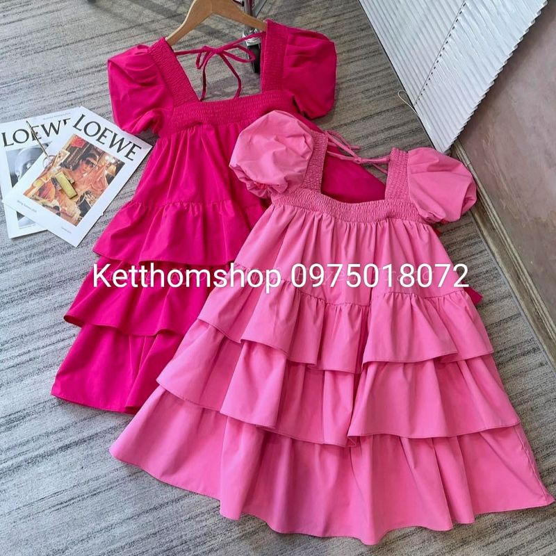 ⚡xả lỗ ⚡váy tầng babydoll tay phồng tiểu thư dễ thương công chúa đi biển đi chơi đẹp