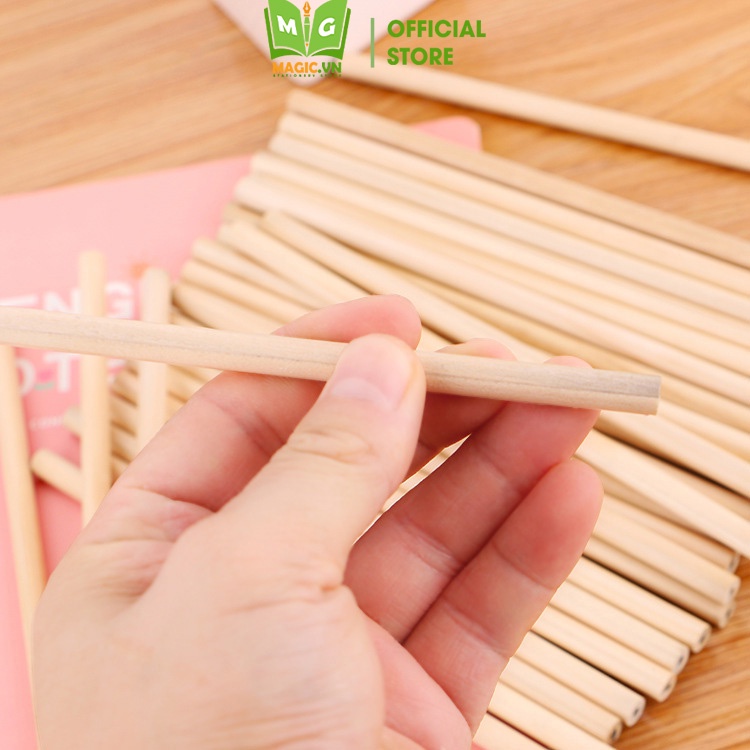 Bút Chì Cute MAGIC Viết Chì HB Gỗ Trơn Kiểu Tam Giác, Lục Giác Đơn Giản Vintage, Đồ Dùng Học Tập Dễ Thương Giá Rẻ BC1