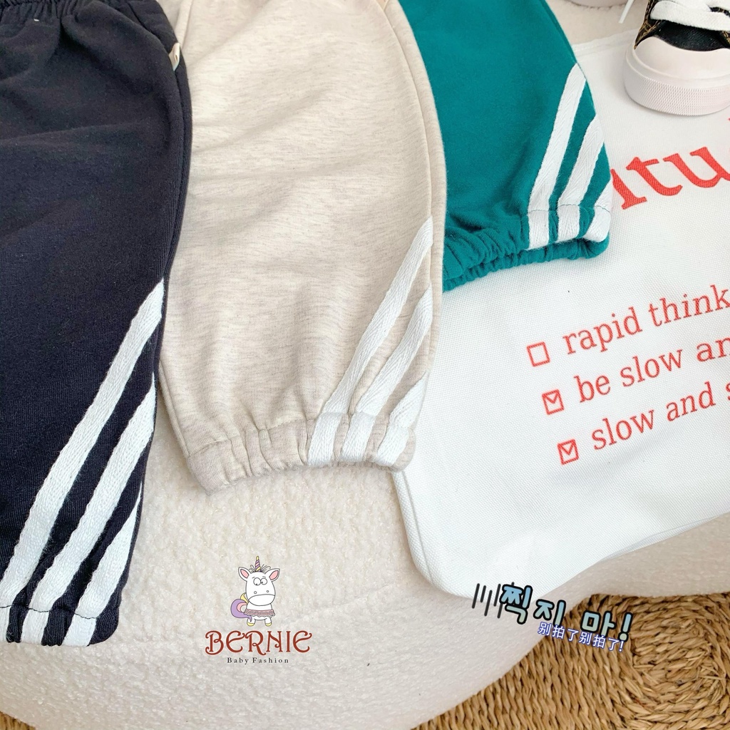 Quần dài thể thao cho bé trai bé gái dáng jogger năng động màu sắc basic 8 đến 25kg BERNIE