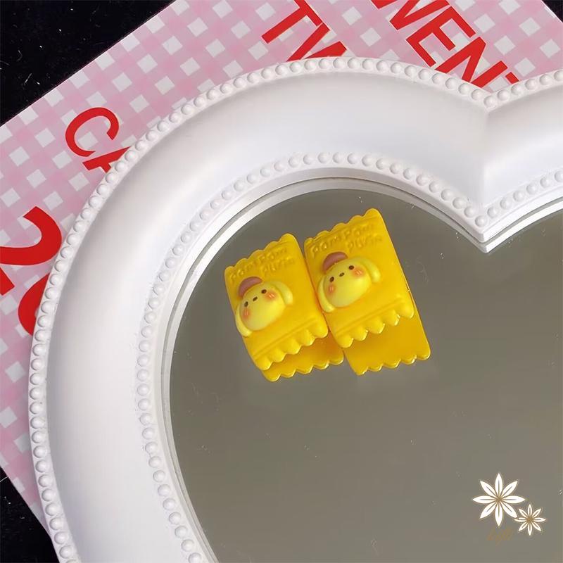 Kẹp Tóc Càng Cua Nhiều Size Nhỏ Mini Đính Charm Sanrio Kuromi Melody Cinnamoroll Resin