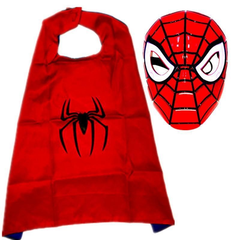 SET Khiên thủ áo choàng đồ bộ hoá trang người nhện Spiderman đồ chơi siêu nhân cho bé