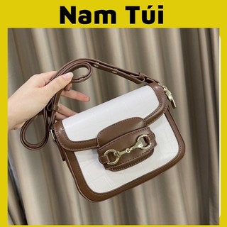 Túi đeo chéo da rắn không hộp phong cách