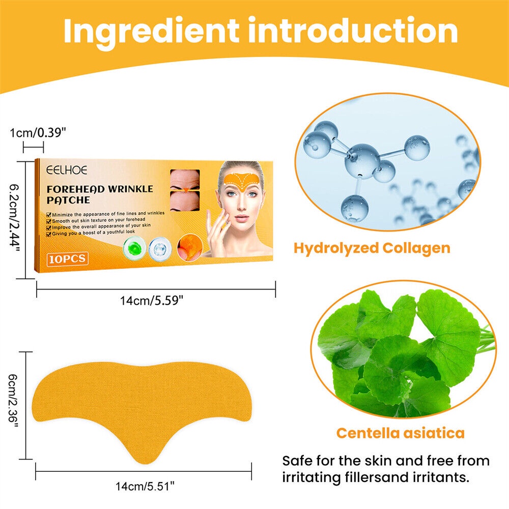 ☺❤ Set 50 Miếng Dán Collagen Làm Săn Chắc Da Chống Nếp Nhăn Cho Vùng Trán Và Trán