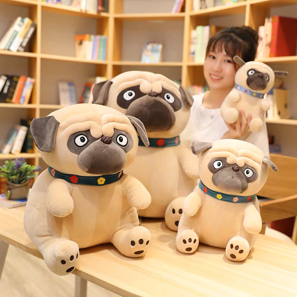 Gấu Bông Chó Mặt Xệ | Chó Pug Dáng Ngồi Dễ Thương Ảnh thật Size 35 cm | Gấu Bông Mosa