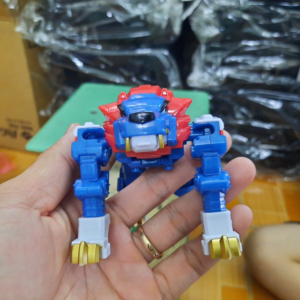 Mô hình miniforce chiến binh thú sư tử lion cỡ nhỏ - ĐỒ chơi trẻ em biệt đội siêu nhân nhí mùa 4